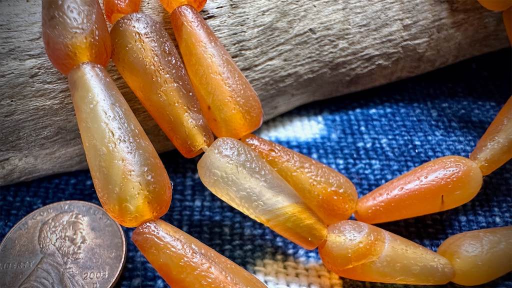 Gobi Agate Bead Strand - Drops - 20mm x 8mm - 15"