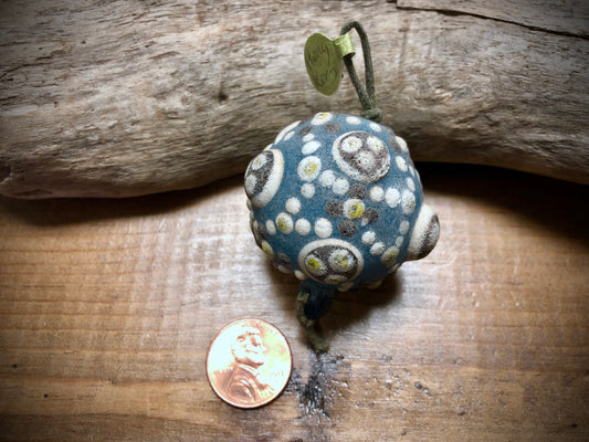 Chinese Warring States Glass Bead - 36mm - Blue