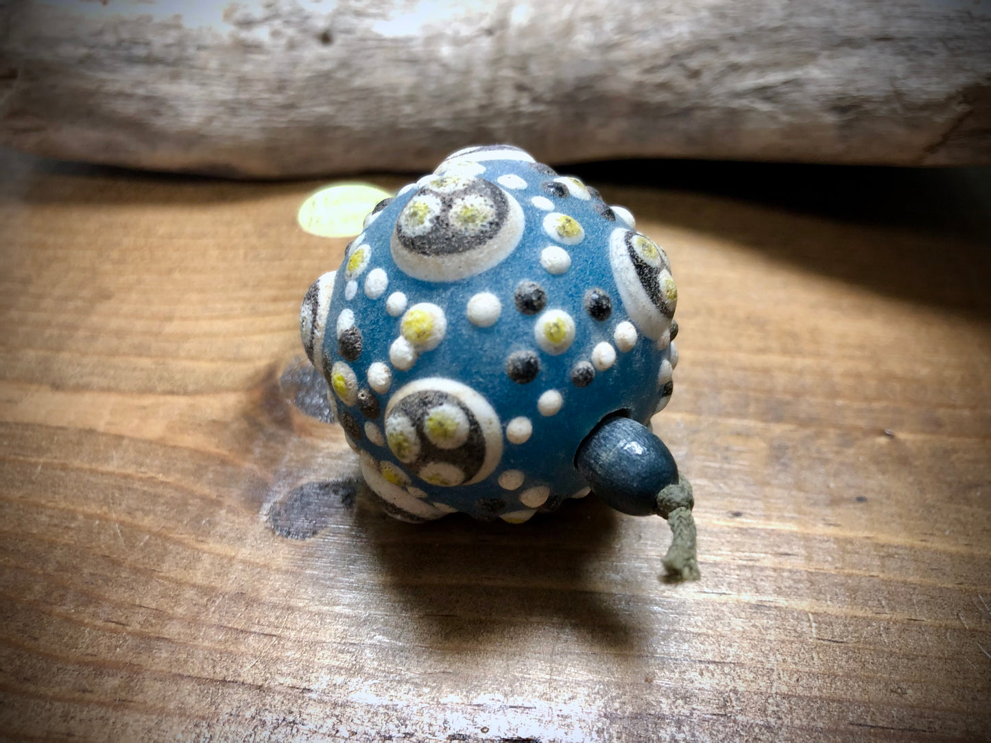 Chinese Warring States Glass Bead - 36mm - Blue