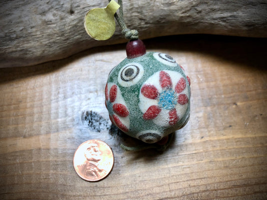 Chinese Warring States Glass Bead - 36mm - Green