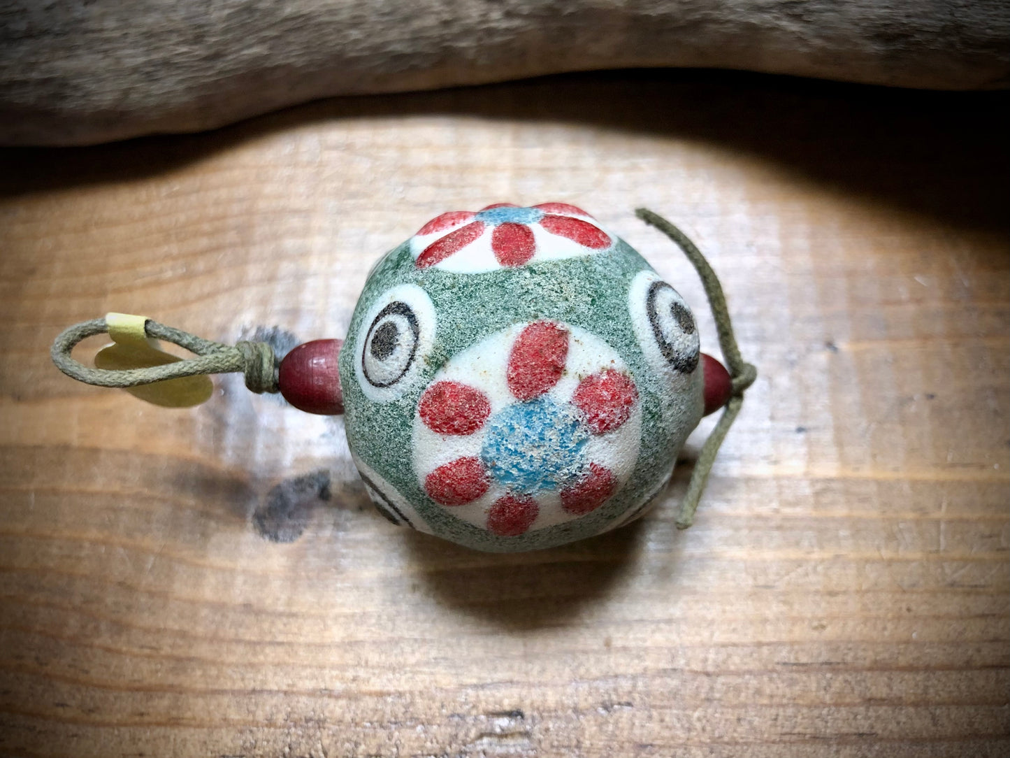 Chinese Warring States Glass Bead - 36mm - Green