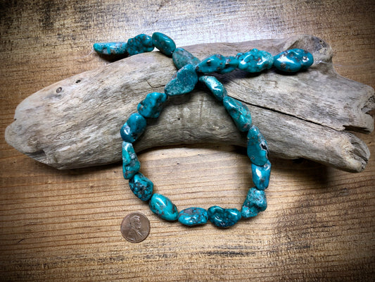 Hubei Turquoise Nuggets - Stabilized - 15mm to 30mm - 16"