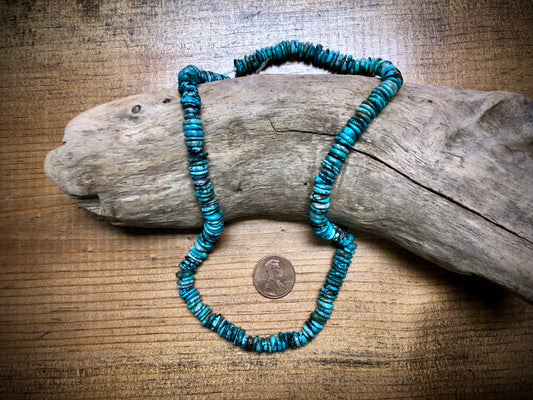 Turquoise Small Discs - 8mm diameter - 16"