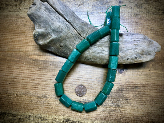 Amazonite Faceted Barrels - 18mm x 14mm - 15.5"