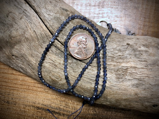 Iolite Faceted Rounds Bead Strand - 2mm - 15.5"