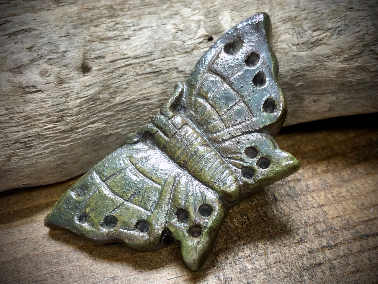 Lisa Peters Russ - Ceramic Moth Bead
