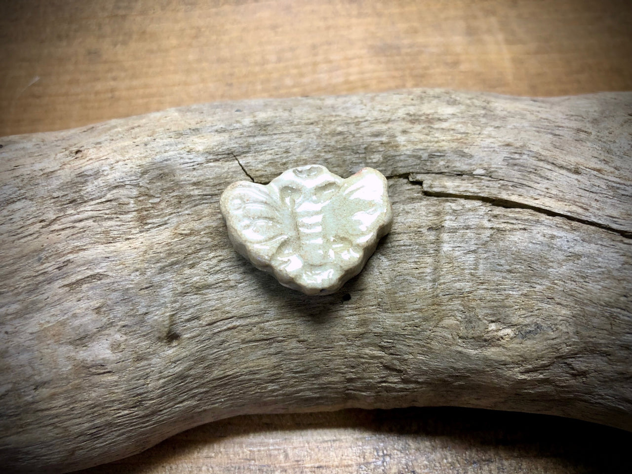 Lisa Peters Russ - Ceramic Moth Bead