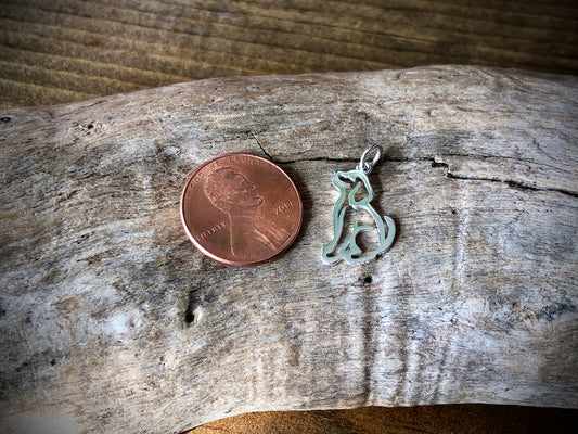 Sterling Openwork Dog Charm