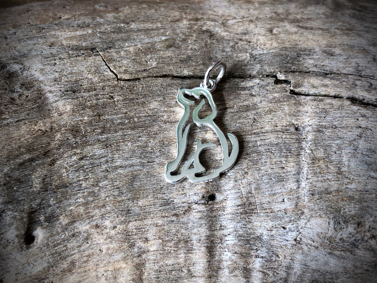 Sterling Openwork Dog Charm