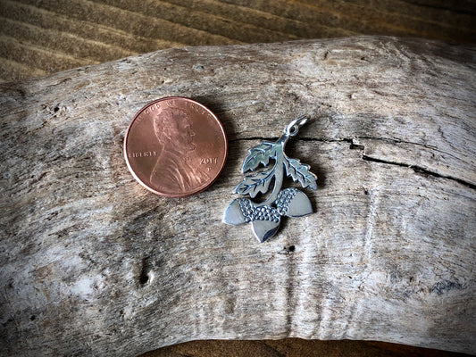 Sterling Pendant with Three Acorns
