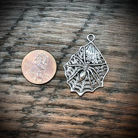Halloween Charms - Spider & Spiderweb