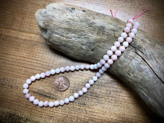 Pink Opal Rounds - 7mm - 15.5"