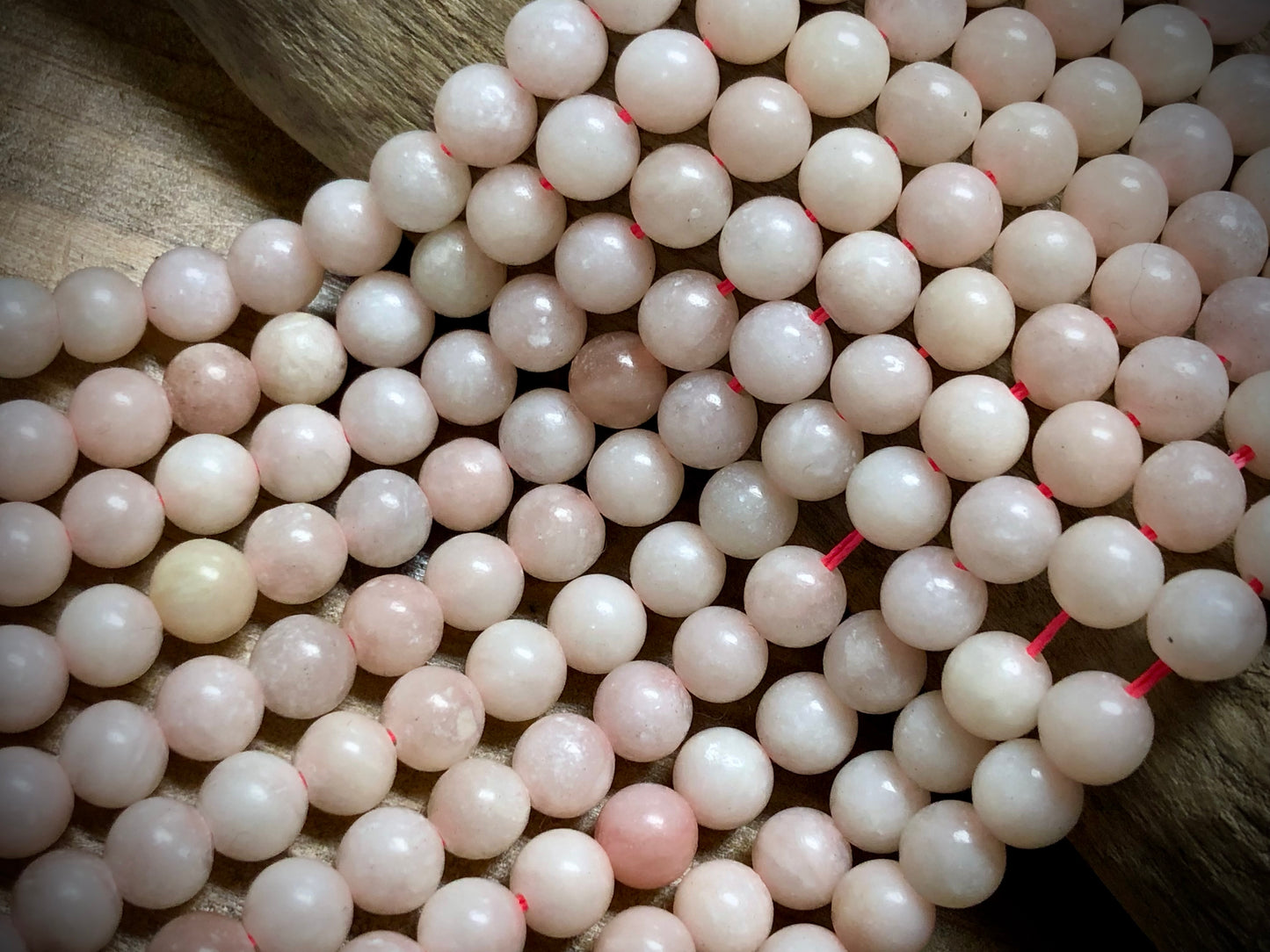 Pink Opal Rounds - 7mm - 15.5"