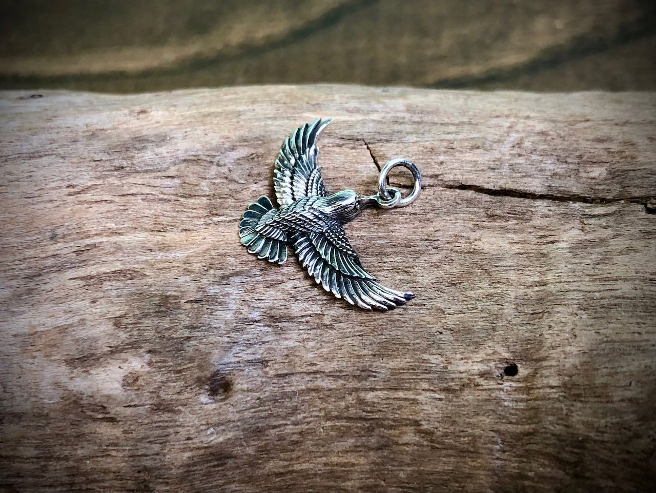 Sterling Silver Soaring Bird Charm