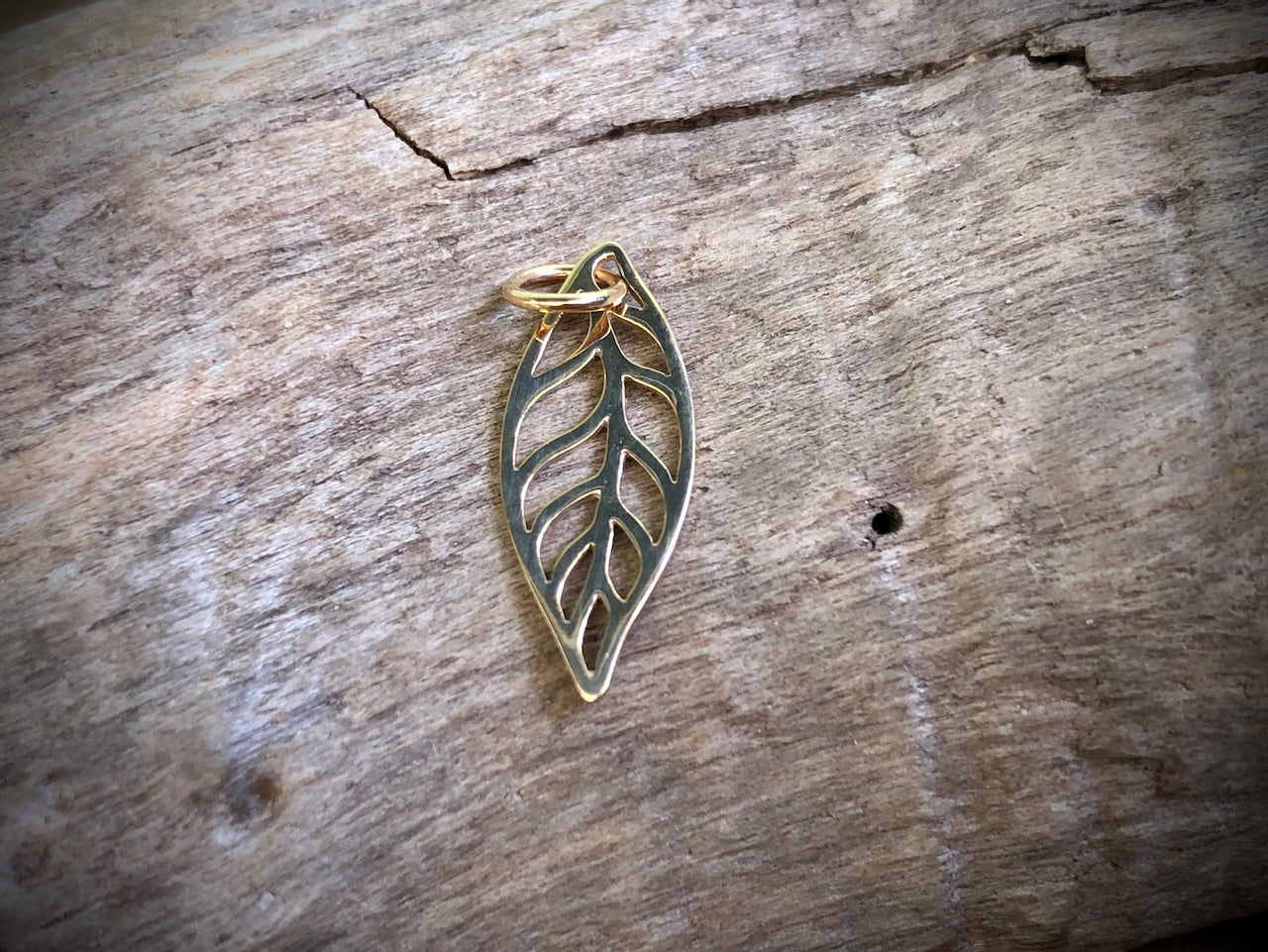 Bronze Leaf Charm