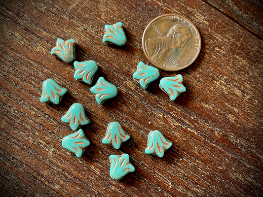 Lily Flower Czech Glass Beads