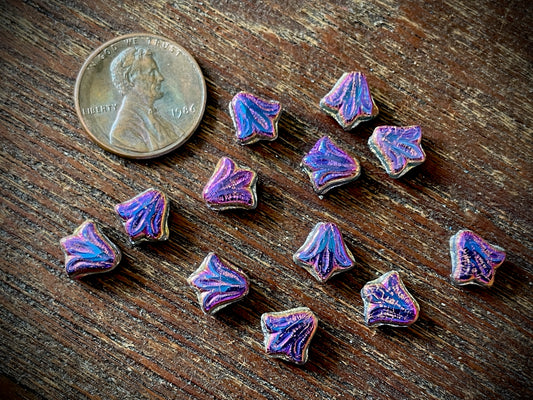 Lily Flower Czech Glass Beads