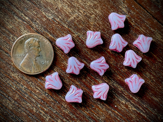 Lily Flower Czech Glass Beads