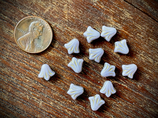 Lily Flower Czech Glass Beads