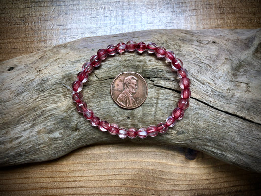 Czech Glass - Rose Melons - 5mm