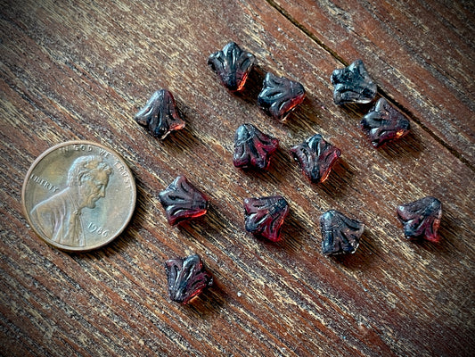 Lily Flower Czech Glass Beads