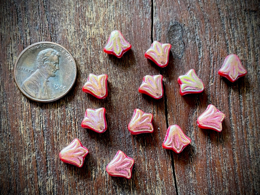 Lily Flower Czech Glass Beads