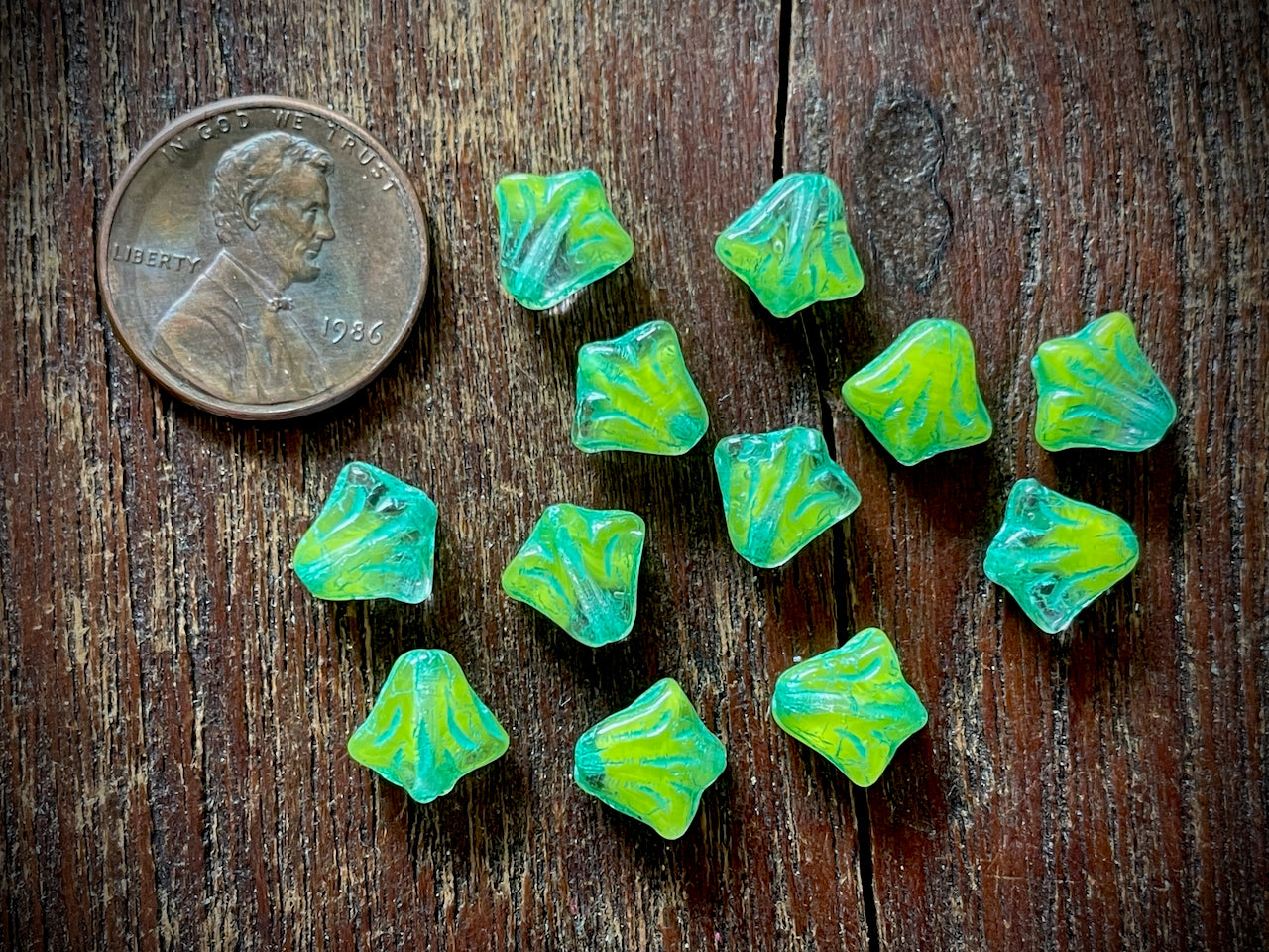 Lily Flower Czech Glass Beads