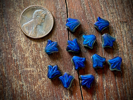 Lily Flower Czech Glass Beads