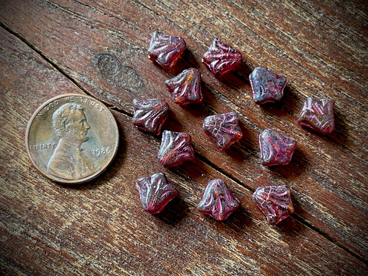 Lily Flower Czech Glass Beads