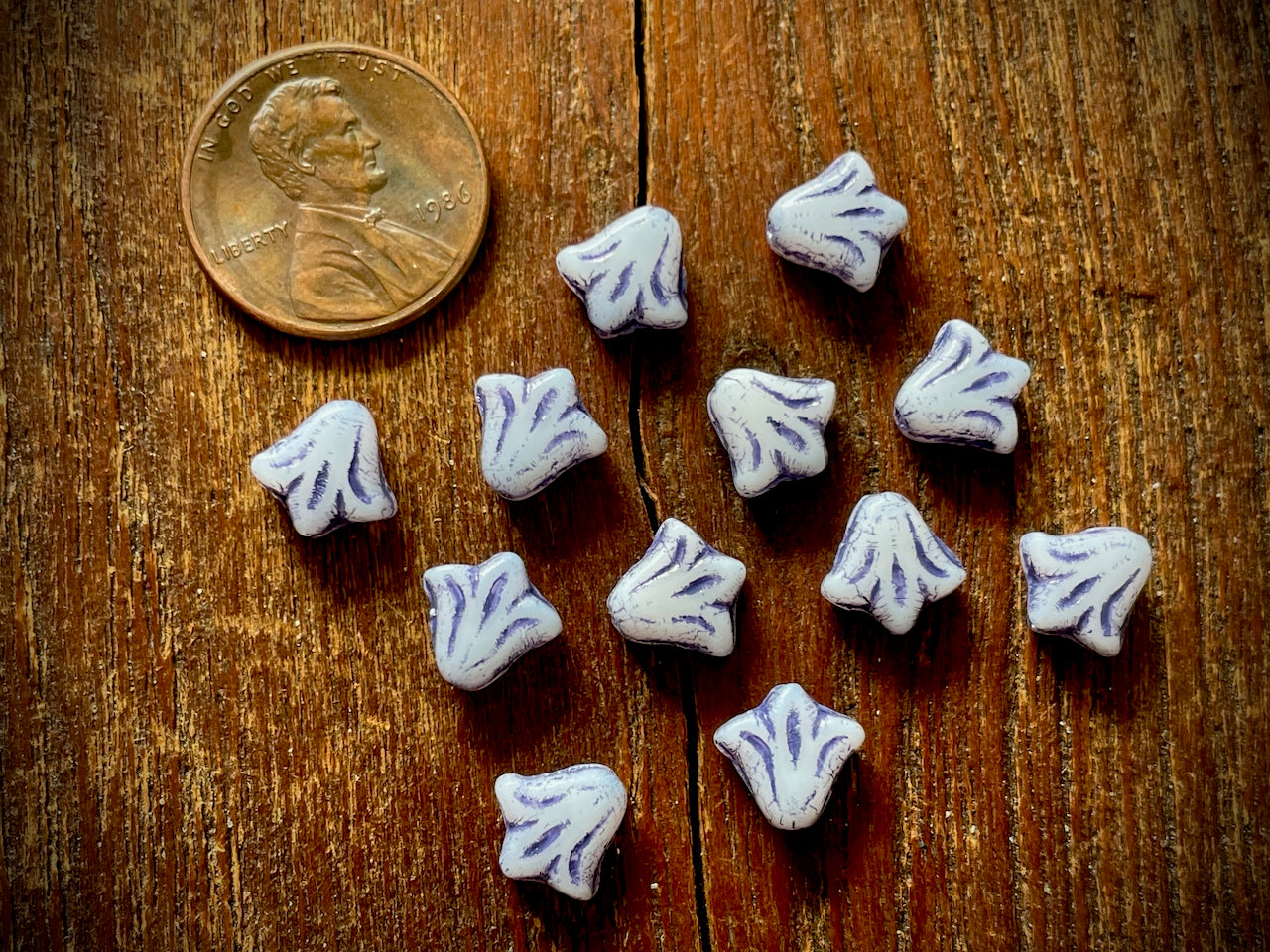 Lily Flower Czech Glass Beads