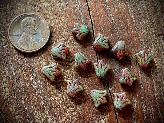 Lily Flower Czech Glass Beads