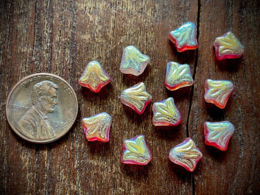 Lily Flower Czech Glass Beads