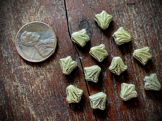 Lily Flower Czech Glass Beads