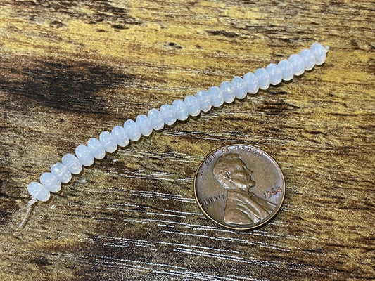 Gem Cut Rondelle Czech Glass Beads