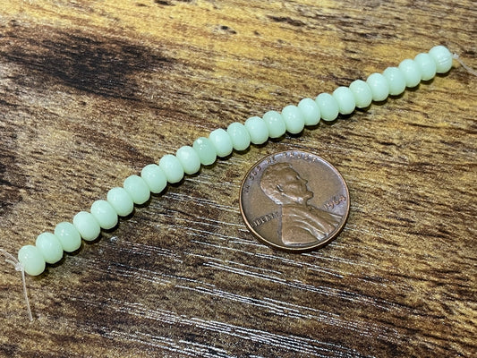 Gem Cut Rondelle Czech Glass Beads