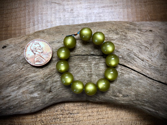 Vintage Moon-Glow Lucite Bead Strand
