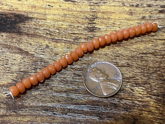 Gem Cut Rondelle Czech Glass Beads