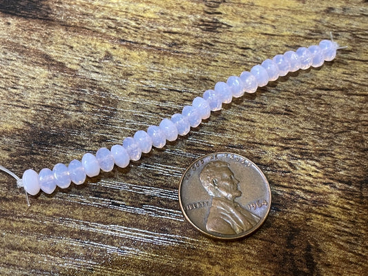 Gem Cut Rondelle Czech Glass Beads