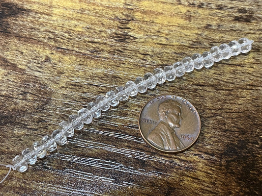 Gem Cut Rondelle Czech Glass Beads