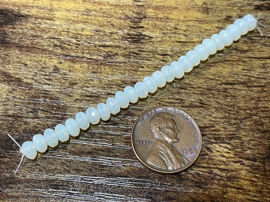 Gem Cut Rondelle Czech Glass Beads