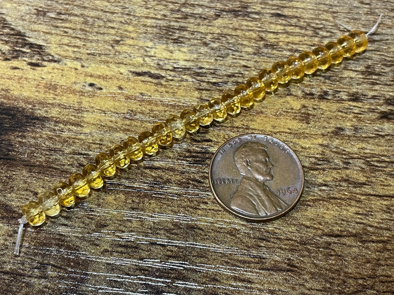 Gem Cut Rondelle Czech Glass Beads