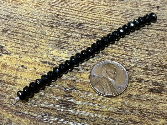 Gem Cut Rondelle Czech Glass Beads