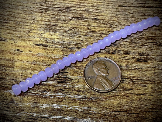 Gem Cut Rondelle Czech Glass Beads