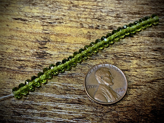 Gem Cut Rondelle Czech Glass Beads