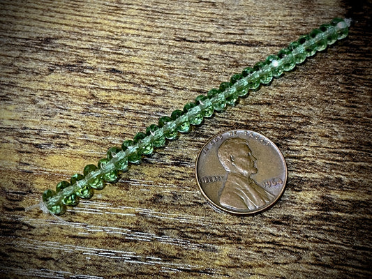 Gem Cut Rondelle Czech Glass Beads