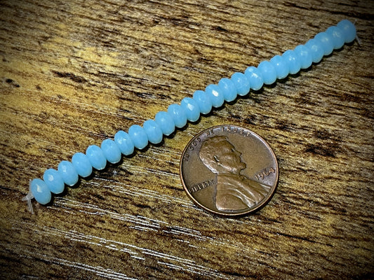 Gem Cut Rondelle Czech Glass Beads