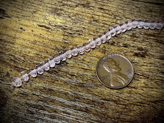 Gem Cut Rondelle Czech Glass Beads