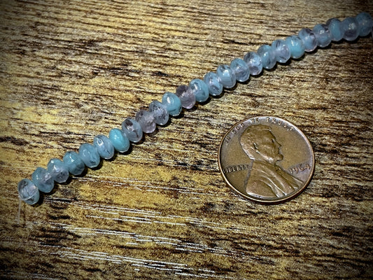 Gem Cut Rondelle Czech Glass Beads