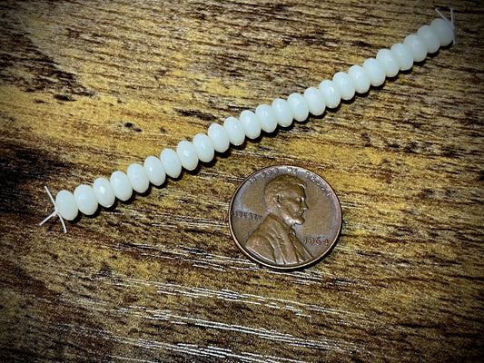 Gem Cut Rondelle Czech Glass Beads