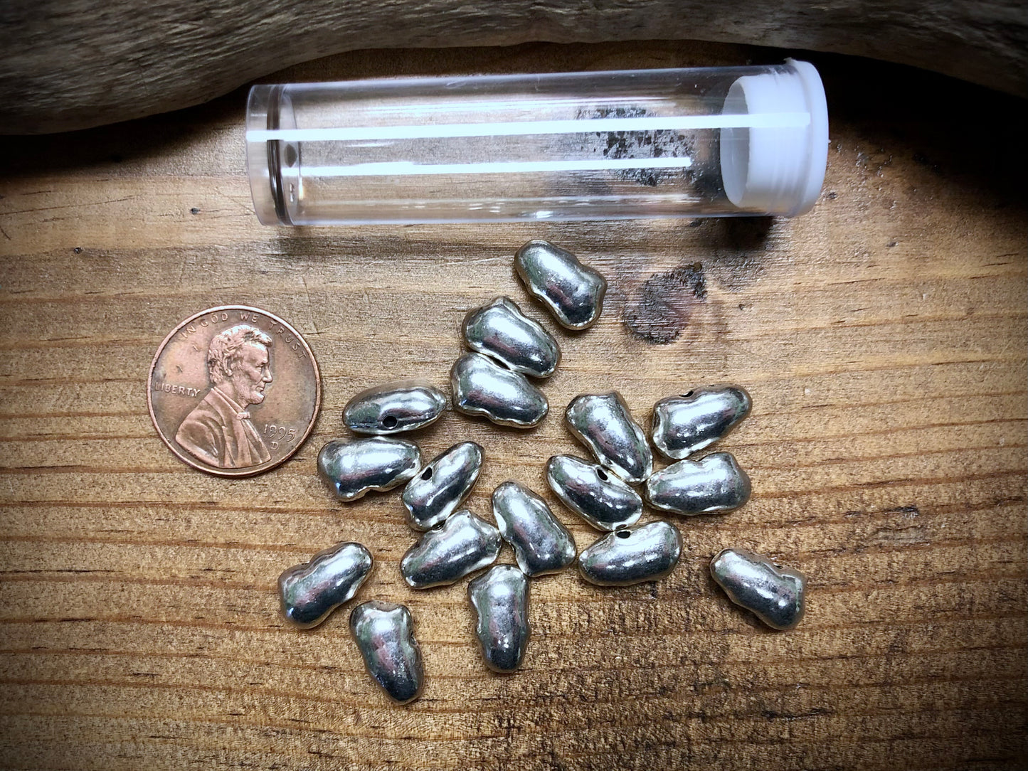 Pewter Spacers Set - 6mm x 12mm Horizontal Nuggets